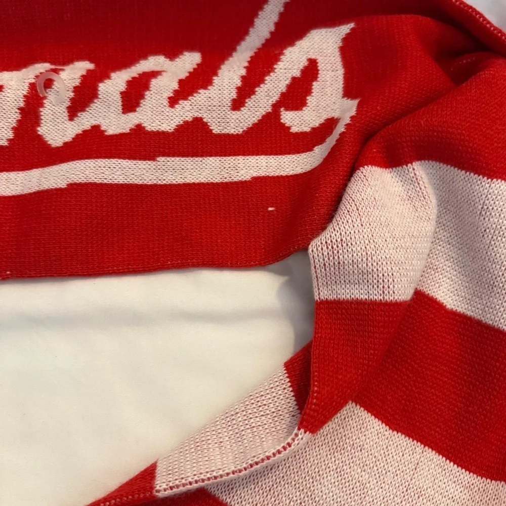 NWOT MLB Washington Nationals Coca Cola Nattitude Knit Scarf with Fringe